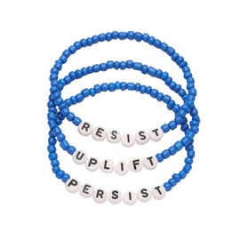Flvkev Blue Friendship Bracelets for Women Blue Beads Beaded Bracelets Royal Blue Bracelets (blue style 1)