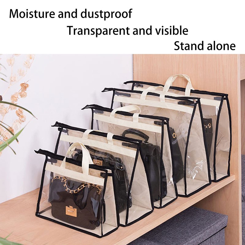 SZXFMY 10 Pack Handbag Storage Organizer Dust Bags Transparent Purse