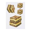 4 x 'Nanaimo Bars' Temporary Tattoos - Water Resistant, Skin-Safe,