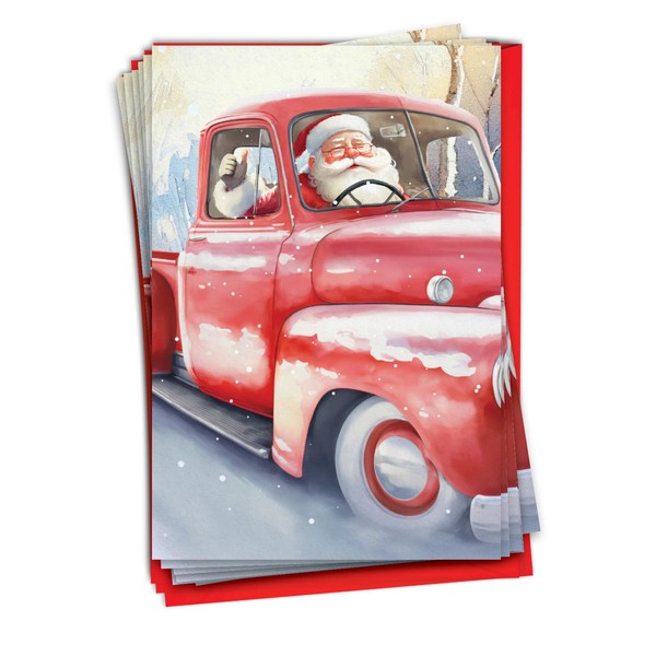 NobleWorks 12 Christmas Greeting Cards Bulk Box Set with 5