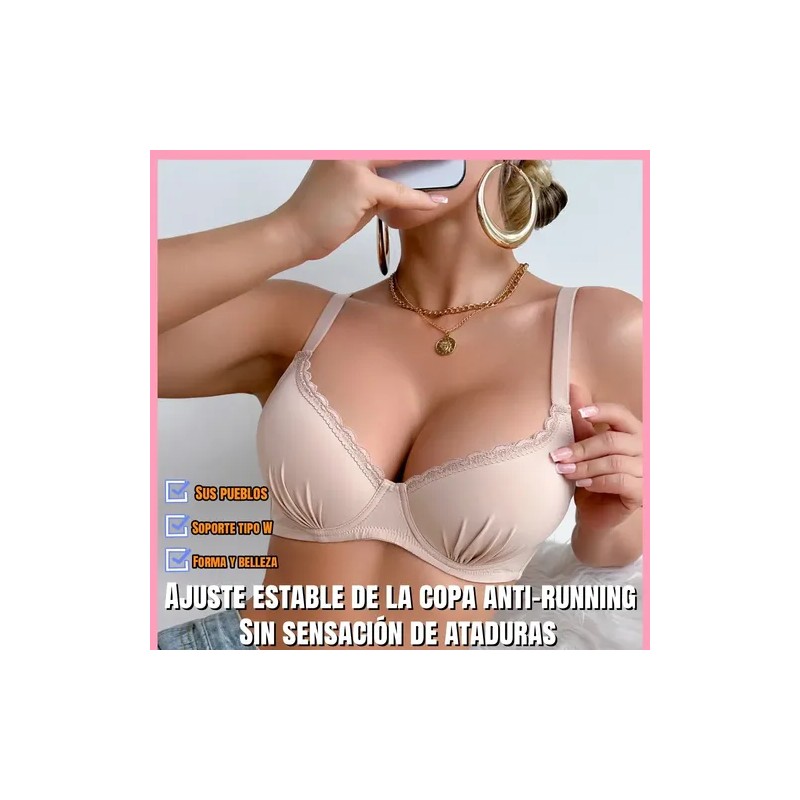 Paquete 3 Brasier Copa Preformada Varilla Push Up Colores