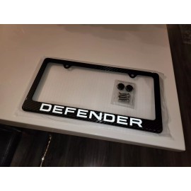 Custom Reflectivd Defender License Plate Frame Real Carbon Fiber W/ Screws & Caps