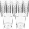 DecorRack 1 Oz Shot Glasses, 80 Hard Clear Plastic Shot