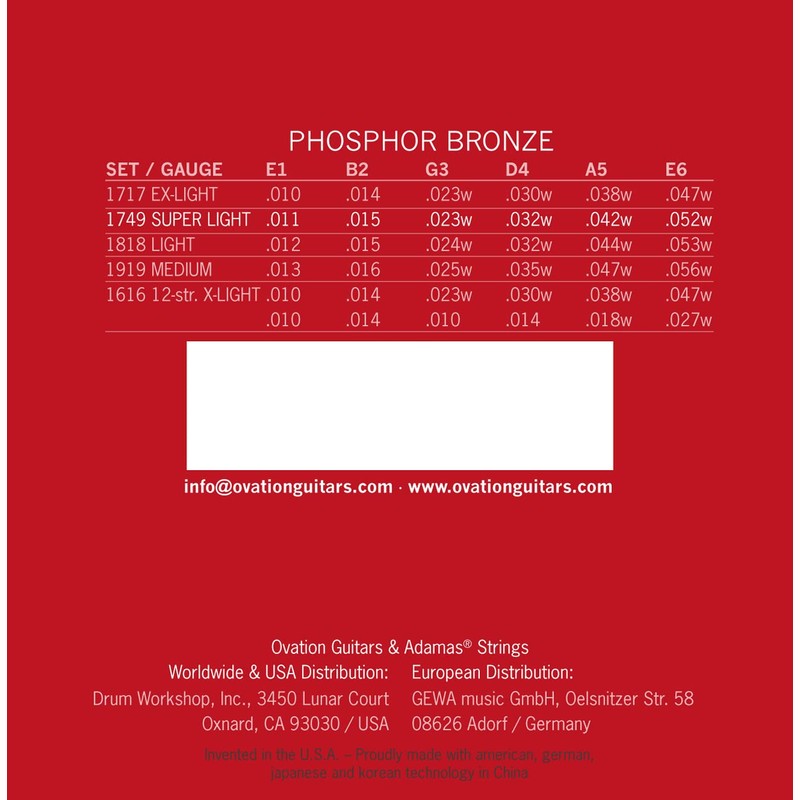 Adamas 1749E Acoustic Phosphor Bronze, super light