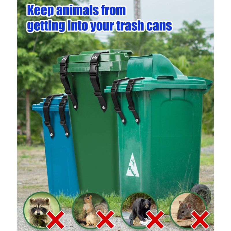 2 Pcs Trash Can Locks for Anti Animals, Universal Garbage