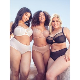 Curvy Kate Damen Victory Balconette BH für den Alltag, Halbtransparent, Beige (Latte), 95H