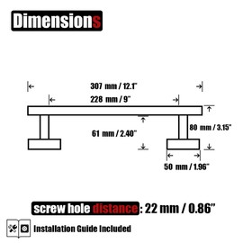 JQK Hand Towel Bar, 12 Inch 304 Stainless Steel Thicken 0.8mm Towel Rack, Bathroom Towel Holder Brushed Finished Wall Mount, Useable Length 9 Inch TB110L9-BN