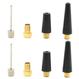 CADUFUELLY 8 Pcs Bike Ball Pump Needle Set, Lightweight Tire Valve Adapters Set, Needle Inflator Kit Needle Nozzle Adapter for Inflatables, Sport Balls, and Bikes