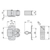 Emuca 1275505 Double roller catch for hinged furniture door, Set