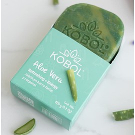 KOBOL | Jabon Aloe Vera Dermolimpiador Veganos Espuma intensa Facial, Cuerpo y Manos | NATURAL