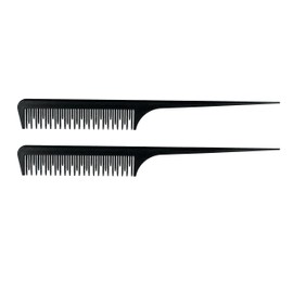 9.5in Rat Tail Tease Carbon Comb (2 Pack)