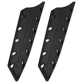 uxcell 2Pcs Knife Cover Sleeves Knife Edge Guards for 7.5" Chef Knife Edge Blade Protector Universal Knife Sheath for Kitchen, Black