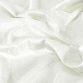 P Pothuiny Ivory White Velvet Fabric by The Yard, 1 Yard x 60 Inch Wide Luxury & Soft Stretchy Velvet Cloth Fabric for Sewing, Apparel, Upholstery - 90% Polyester 10% Spandex