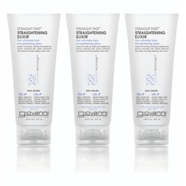 GIOVANNI Eco Chic Straight Fast Straightening Elixir, 6.8 oz. Each - Ultimate Hair Straightening, Superior Smoothing, Heat Protection, No Parabens, Color Safe (Pack of 2)