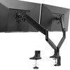 VIVO Premium Aluminum Heavy Duty Dual Monitor Arm for Ultrawide Monitors up to 40 inches and 24 lbs Each, Desk Mount Stand, Pneumatic Height, Max VESA 100x100, Black, STAND-V202Q