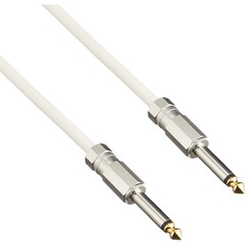 LIVE LINE LE-Stage Series Guitar Cable, 6.6 ft (2 m), LE-W2MS/S, White (White)