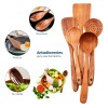 Juego De Palas Y Cucharas De Madera Para Cocina Café