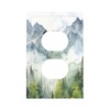 ybclf Rustic Green Misty Forest Tree Outlet Covers Light Switch
