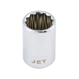 JET - 1/4-Inch Drive, mm, Point, Metric Chrome Socket