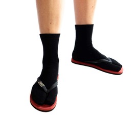 bonfim.de Two Tabi Toe Socks 1-5 Pairs in Black, White or Grey, Men and Women, Black, 5 pieces