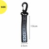 NYANDELMO ND-0452-R10-BK-10 Reflective Keychains, Black, Length: 7.5 inches (19 cm),