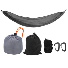 Camping Hammock Portable Parachute Hammock with Storage Bag and Snap Hook for Outdoor ActivitiesGrey