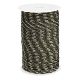 PATIKIL 328 Feet Paracord Rope 550lb, 7 Strand Parachute Cord 4mm Paracord Lanyard Spool Cord for Survival Bracelet Tent Camping, Hiking, DIY Projects, Forest Camo