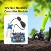 Fasizi 12V Soil Moisture Sensor Humidity Controller with Digital Display