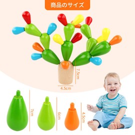 Cactus Balance Game, Wooden Toys, Parent-child Game, Montesolli, Educational Toy, Focus, Fingertip Training, Shape Recognition, Early Development, Creativity, Boys and Girls, 3-6 Years Old (Style1)