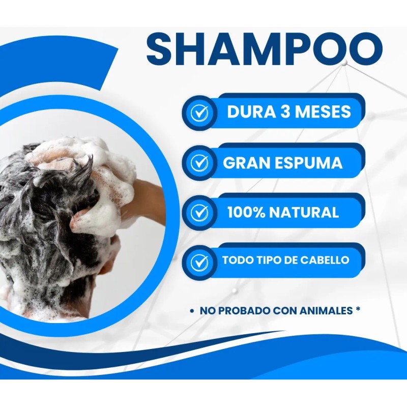 Skin Natural Shampoo Sólido Anti Caida Canas Caspa Grasa