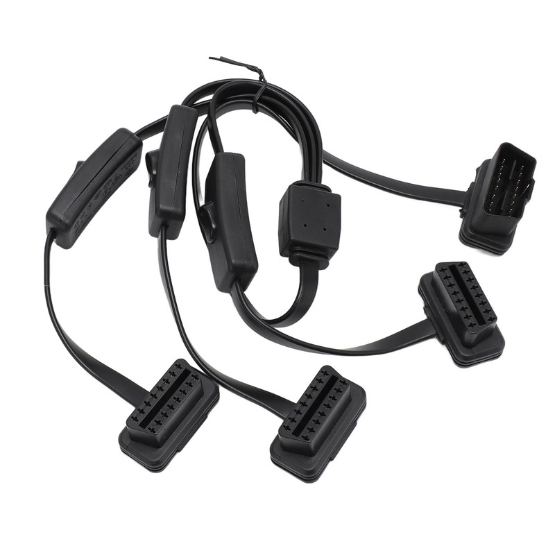 OBDII Flat Noodle Cable 16 Pin 1 in 3 Splitter