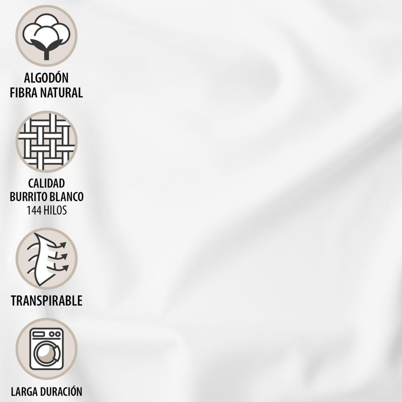 Burrito Blanco Spannbettlaken, Breite 90 cm