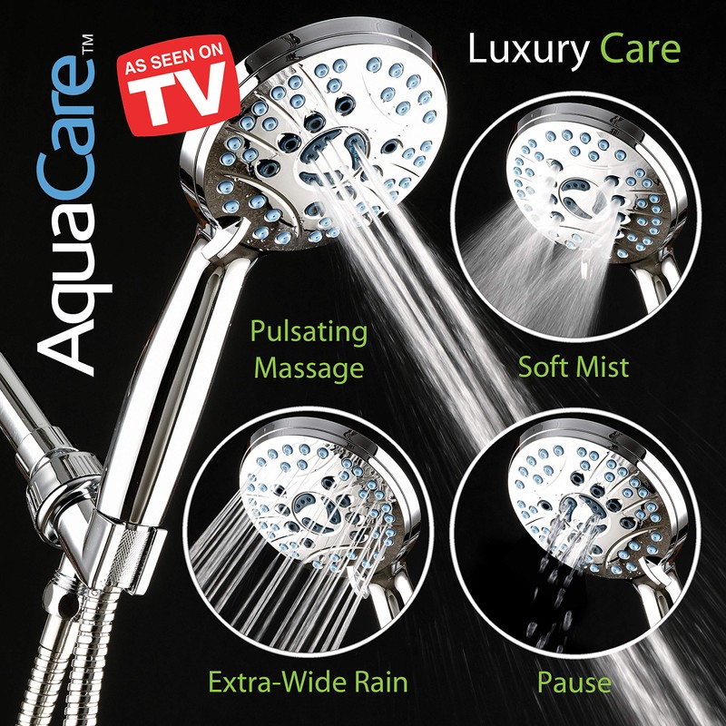 Hotel Spa AquaCare Retail Pack High Pressure 8-setting Handheld Shower