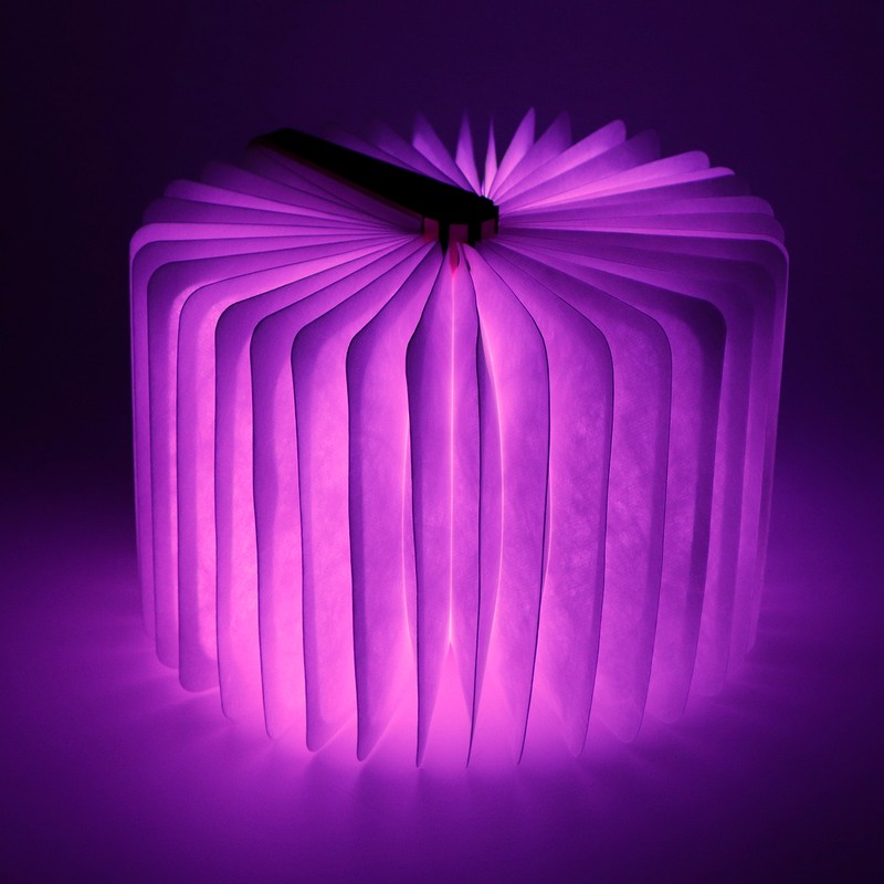 USB Magnetic Wooden Book Light Portable LED Foldable Desk Night