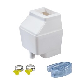 Rain Barrel Diverter, RainWater Collection System Fits for 2 x 3” and 3 x 4”, Downspout Diverter with Adjustable Collection Capacity, Polyvinyl Chloride (PVC), White