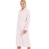 Camille Women's Super Soft Fleece Housecoat -Diamond Print Button Up