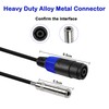 MEIRIYFA Speakon Female to 1/4" Mono Speaker Cable, 6.35mm TS