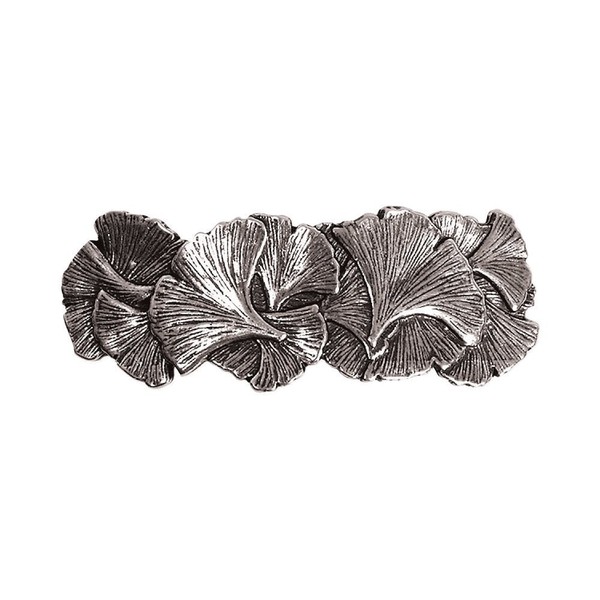 Ginkgo Hair Clip, Hand Crafted Metal Barrette Made in the USA with a Medium 70mm Clip by Oberon Design