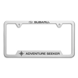 Subaru Adventure Seeker License Plate Frame SOA342L164 Stainless Outback Legacy WRX STi Impreza Forester Tribeca Crosstrek BRZ Ascent Solterra Genuine OEM