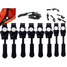8 x Beojonvy Zip Sliders, Replacement Zipper Slider, Repair Kit for Zippers, Zip Pulls, Removable Zip Pulls for Jackets, Bags, Suitcases, Jeans Clothing