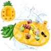 dellyy Pineapple Inflatable Drink Holder, Pool 2-in-1 Drinks and Snack