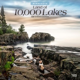Land of 10000 Lakes | Minnesota Places | 2025 12 x 24 Inch Monthly Square Wall Calendar | Plastic-Free | BrownTrout | USA United States of America Midwest State Nature