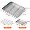 Stainless Steel Baking Pan with Wire Rack for Oven Cooking