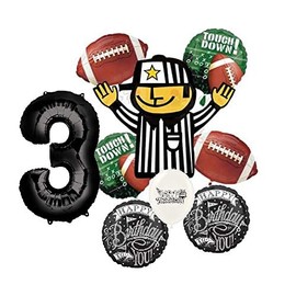 Referee Football Touchdown 3rd Birthday Party Event Bouquet of Balloons