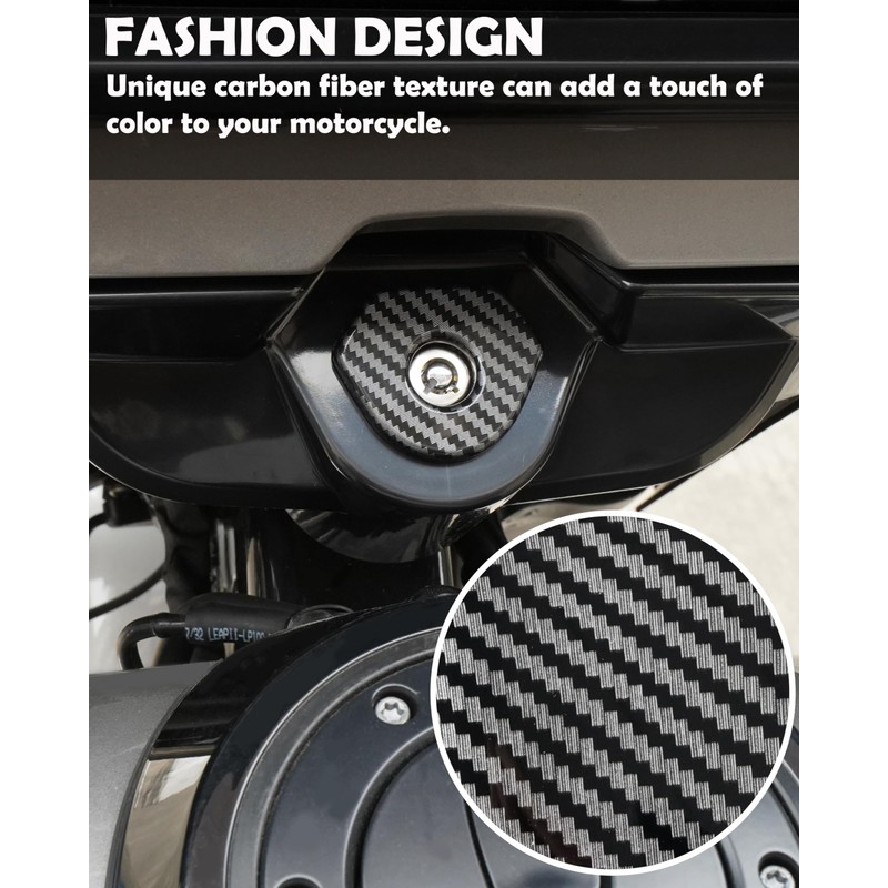 VEISUTOR Ignition Switch Cover for Street Glide 24-25, Carbon Fiber