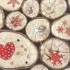Ideal Home Range 20 Count Luncheon Napkins, Wooden Winter Flakes