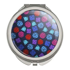 Dungeon Dice Pattern For Fighting Dragons Compact Travel Purse Handbag Makeup Mirror
