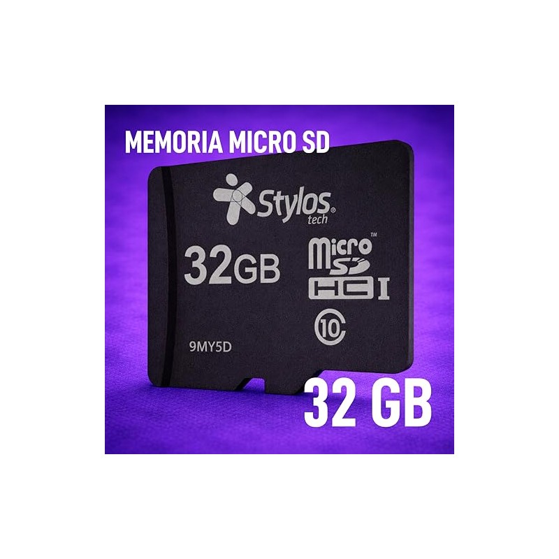 Memoria Micro SD 32GB Clase 10 Sin Adaptador Negro Stylostech