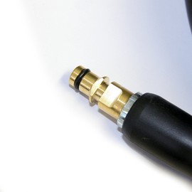 50FT Pressure Washer Hose for Karcher K Series, M22 Female to Click Bayonet Connector, 1/4 Inch Reinforced Braided Hose, 2610 PSI Used for Cleaning Driveways, Patios, Sidewalks