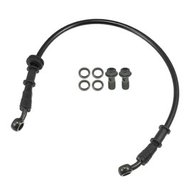 Partuto 1 Set 50cm 19.69" Universal Motorcycle Hydraulic Brake Oil Hose - for Motorcycles Dirt Bike 28 28 Degree Braided Cable Durable - Stainless Steel Black